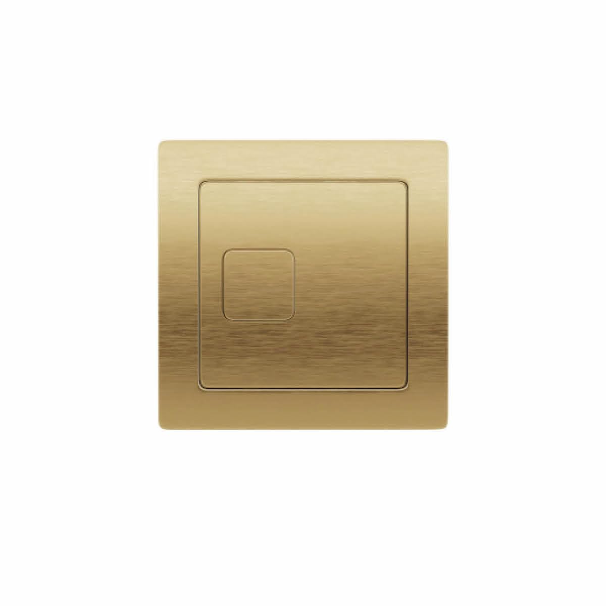 Brushed Brass Cistern Button | Brushed Brass | Cistern Button | Toilet Button | Flush Button | Square | for Use with Cable Operated Cisterns | Apres | Rhodos |