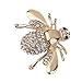 MagiDeal Lovely Small Honey Bee Rhinestone Brooch Pin for Women Gold