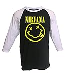Artix Nirvana American Grunge Rock Unisex Fine Jersey Raglan Tee
