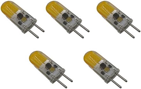 Goldwin 5pcs Pack Dimmable GY6.35 G6.35 3W AC DC 12V LED Bulb 25W Equivalent Warm White 3000K LED light lamp Halogen Xenon replacment For ceiling,chandelier,Cabinet,Wall Mounts Sconce lamp