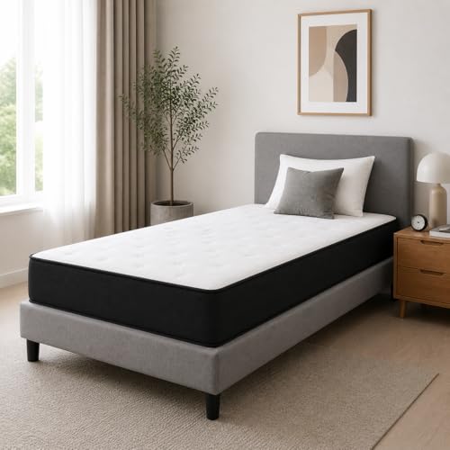 Vital Bonnel Spring Mattress | Orthopedic Support Bed Mattress with Breathable Quilted Top | Durable & Comfortable Mattress for Home Bedroom (Single - W 90 x L190 x H 22 cm)