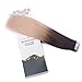 Rinboool Tape in Hair Extensions, Real Natural Remy Human Hair, Seamless Straight Pu Skin Weft, 18 Inch 40 Gram 20 Pieces, Platinum Blonde