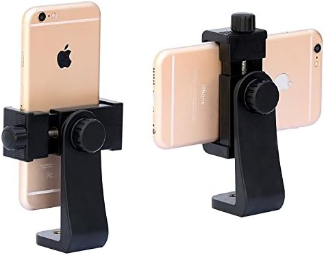 niversal Cell Phone Tripod Mount Adapter Smartphone Holder Mount Clip for iPhone 7 7plus 6 6s 6plus 5 5s, Samsung, Huawei P9 honor 8 and more Phones, Selfie Monopod Adjustable Clamp Black
