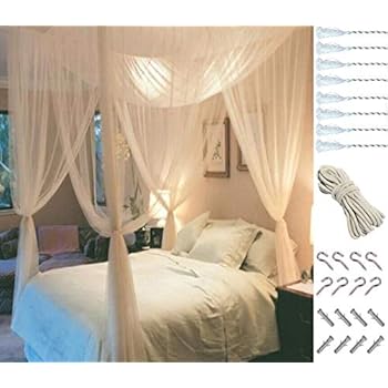 Amazon Com Just Relax Four Corner Post Elegant Mosquito Net Bed