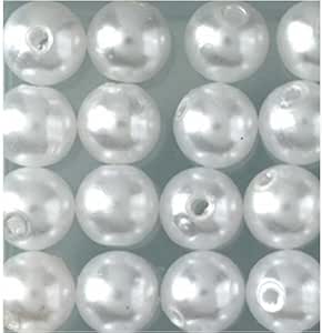 efco Perlas de plástico, Blancas, 4 mm de diámetro, 100 Unidades