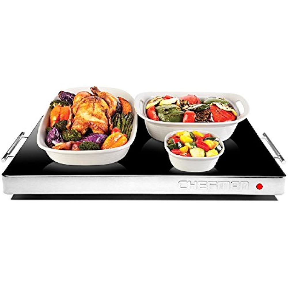 Electric Warming Tray Adjustable Temperature Control, Perfect For