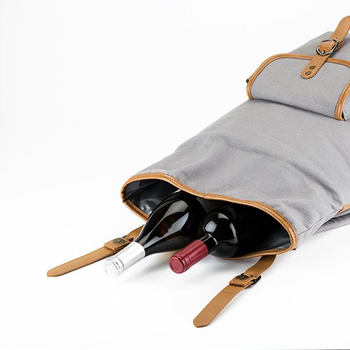 Foster and Rye Insulated Canvas Cooler Adventure Backpack, Grey