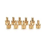 Suriel(TM) 10 Pcs Metal Slotted Slot Valve Cap With Valve Core Remover