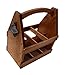 Wooden Beer Caddy Holder - Handcrafted Wood Bottle Carrier with Opener Holds a 6 Pack - Made of Pine with a Clear Varnish