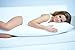 Deluxe Home Body Pillow - Hypoallergenic Fiber Filled Full Body or Pregnancy Maternity Pillow with Most Comfortable 1800 Series Dobby Striped Cotton Cover - Full Size 20x54 Down Alternative Pillow