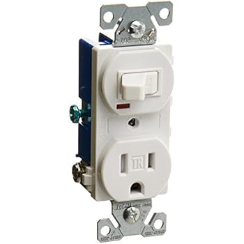 Eaton TR274W 3-Wire Receptacle Combo Single-Pole Switch ... wiring a single pole switch and receptacle 