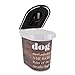 Paw Prints, Wood Grain 26lb Plastic Rolling Pet Food Bin, Design