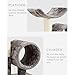 CONTACTS Cat Tree & Condo, Soft Plush Cover 19.6 inch Activity Relaxe Cats Furnitures, Multi-Tiers Cradle Bed & Cozy Tunnel with Sisal Postthumb 3
