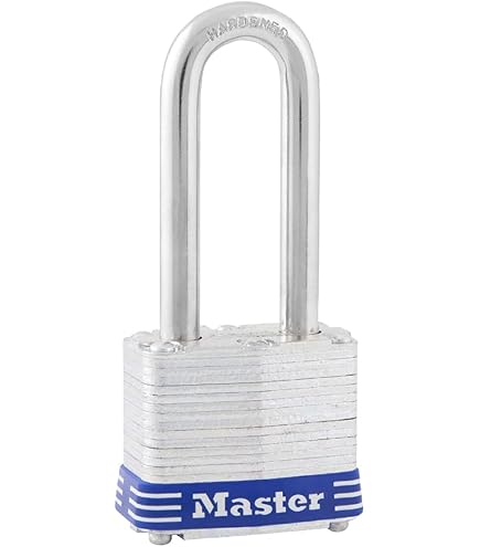 Master Lock Magnum M5XDLH Lucchetto Antieffrazione Con Chiave | Corpo In Acciaio Laminato 5 Cm | Grillo In Boro 10 Mm | Per Recinzioni Armadi Portoni