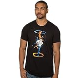 Portal 2 Men's Gel Splatter Premium T-Shirt (Black, 2X-Large)