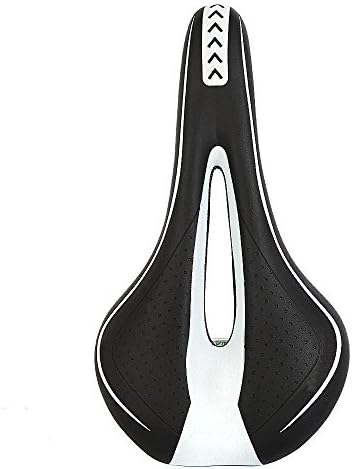 Bike Saddle Mountain Bike Seat Professional Road MTB Gel Comfort Bicycle Seat Cycling Seat Cushion Pad 27*15cm (Black&White)