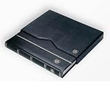 Lighthouse 32-Black Page Leather Stamp Stockbook LZS4/16K Burgundy