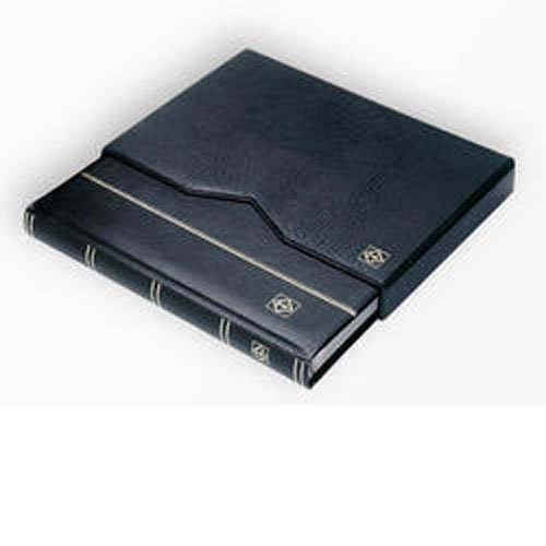 Lighthouse 32-Black Page Leather Stamp Stockbook LZS4/16K Burgundy