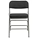Flash Furniture HERCULES Series Premium Curved Triple Braced & Double Hinged Black Pin-Dot Fabric Metal Folding Chair