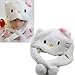 White Kitty Aviator Plush Hat