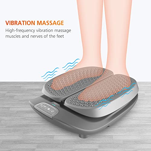 Snailax Vibration Foot Massager with Heat,Remote Control,3 Levels Vibration Intensity & 3 Massage Modes,Electric Deep Tissue Foot Legs Back Massager Machine, Gifts for Women/Men/Mom/Dad(Grey)