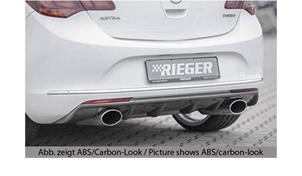 Rieger Trasero Uso Negro Brillante para Opel Astra J: 10,12 ...