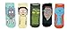 Rick And Morty Pickle Rick Jerry Meeseeks 5 Pack Ankle Socks