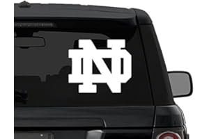 SO COOL STUFF Notre Dame ND Logo - Vinyl 5" wide (Color: WHITE) decal laptop tablet skateboard car windows stickers