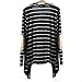 Sunward New Spring Drape Front Kimono Cardigan Coat Jacket Cover up Blouse Tops (S, Black stripe)
