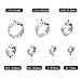 Glarks 120Pcs 7-21mm 304 Stainless Steel Single Ear Hose Clamps Assortment Kit