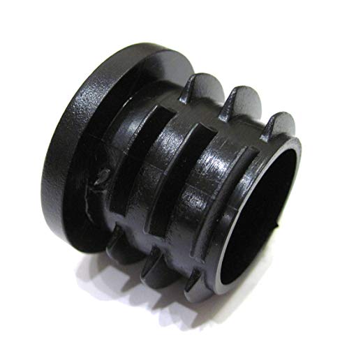 4pcs Pack: 1 1/4 Inch Round Black Plastic Tubing Plug (for Hole Size 1 3/32" - 1 3/16"), Tube Pipe Hole Cover, Steel Furniture Finishing End Cap - Thumbnail 3