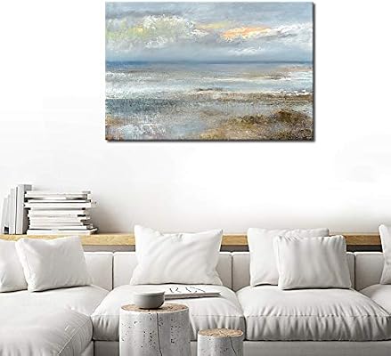 Yearainn Large Wall Art Abstract Canvas Painting Picture Prints For Living Room Bedroom Wall Decor 30x40 30 X 40 1p Blue Buy Online At Best Price In Uae Amazon Ae