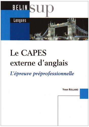 Le  CAPES externe d'anglais