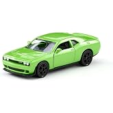 Siku Dodge Challenger SRT Hellcat 1408 | Diecast Metal &amp; Plastic Toy Vehicle Replica | Green Color | Opening Doors, Front Integrated Headlights, Rubberized Tires| Collectible Blister Series