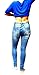 Jack David /Rue21 Juniors Womens Blue Denim Jeans Destroy Skinny Ripd Distressed Pants (9, Jack David ER-101-BLUE Jean)