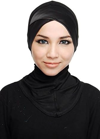 AISHAH Women Inner Hijab Cap Bonnet Full Cover Cotton Satin UnderScarf