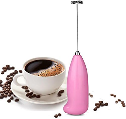 Electric Milk Frother Foam Maker-UNIQEE Battery Operated for Milk,Coffee,Latte,Cappuccino and Egg(Battery not Included) (Pink)