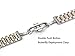 Berfine 22mm Quick Release Watch Strap,Premium Solid Stainless Steel Watch Band Replacement,Silver-Gold