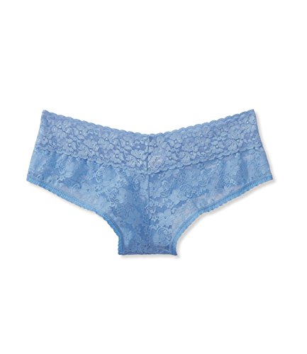 Amazon Brand - Mae Women's Lace Cheeky Hipster Panty, 3 pack, White/Hydrangea/Aqua, X-Large