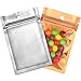 150 Packs Polyester Film Zip Lock Bags Aluminum Foil Bags Durable Double-Sided Metallic Foil Polyester Film Flat Pouch 7.5 x 12 cm/ 3 x 4.7 Inch(Gold,7.5 x 12 cm/ 3 x 4.7 Inch)