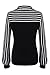 Women’s Plus Size Tie-Bow Neck Striped Blouse Long Sleeve Shirt Casual Office Work Splicing Blouse Shirts Tops
