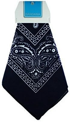 Multi-Purpose Cotton Fashion Bandannas, Various Colors &amp; Designs - 12 Pack, 21" x 21"