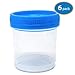 Urine Specimen Collection Cups with Lids, 90ml (6 Pack)