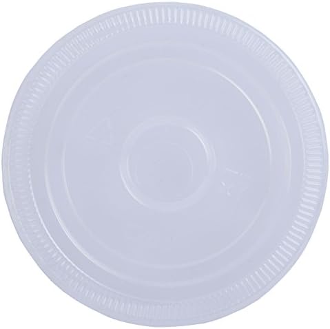 Minima 50 Count Compostable Lid for Cold Drink Cups - Flat Lids - Fits 12OZ, 16OZ, 20OZ Cups- Certified 100% Biodegradable &amp; Compostable by BPI