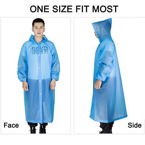 Lot De 3 Ponchos De Pluie EVA Transparents - Imperméables, Pliables, Taille Unique, Pour Vélo, Randonnée, Adulte Homme/femme