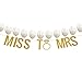Bachelorette Party Decorations Kit - Bridal Shower Supplies Gift Box - Veil, Bride-to-Be Sash, 12 Custom Tattoos, Miss to Mrs Banner, Glitter Confetti, Diamond Engagement Ring an 12 Pearl Balloons!