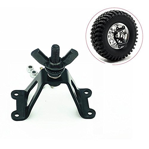 Alician Spare Tire Rack Metal Rear Spare Tyre Bracket Wheel Holder Carrier for 1/10 SCX10 RC4WD D90 Tamiya CC01 RC Car
