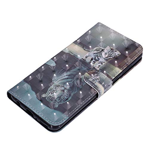 image for Herbests Compatible with Huawei Y9 2018 Wallet Case Cover Luxury 3D De