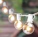50Feet Bubble String Lights with 50 Clear Bubble Bulbs for Indoor Or Outdoor Commercial Decor, Warm White Globe String Lights Perfect for Backyard Garden Pergola Umbrella, White