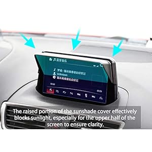 LFOTPP Fit for Mazda CX-3 2016-2019 Vehicle Navigator Sunshade Visor, Mazda Glare Vision Shield, GPS Navigation Sun Hood Anti Reflective,Block Sunlight Block Sun Glare